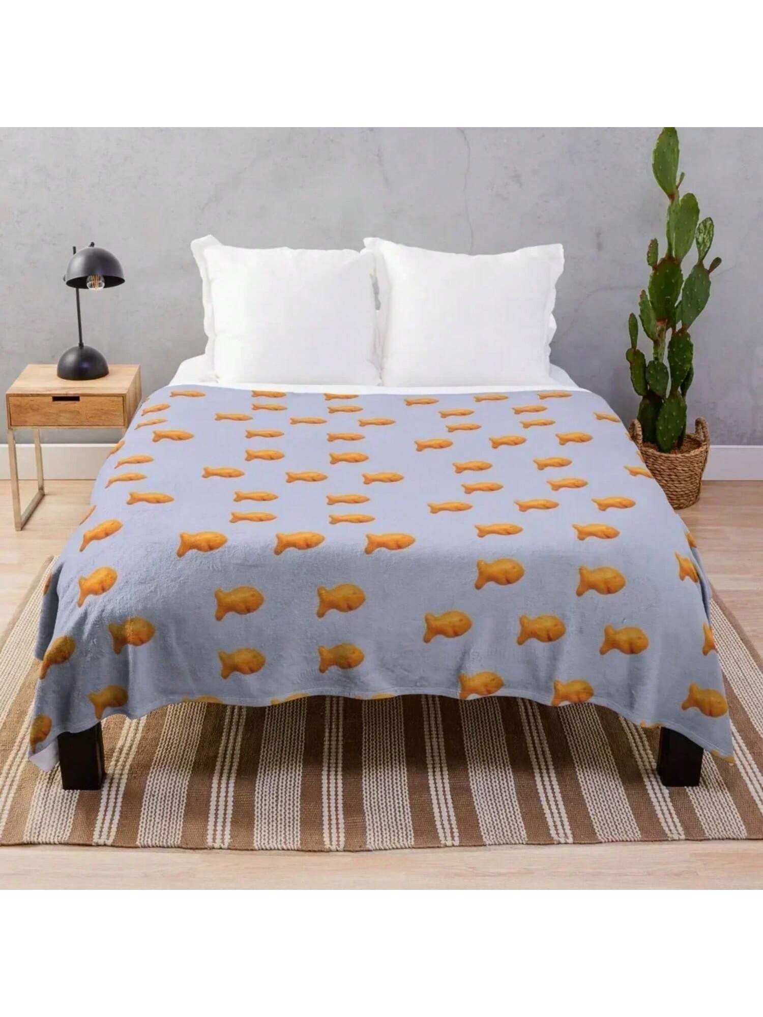 Goldfish Crackers Throw Blanket Thins Heavy Decorative Sofas Manga Blankets 75X95CM