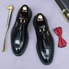 Thick-soled Heightening Leather Shoes Men's Business Dress Cowhide Inner Leather Buckle Light Feet