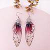 Women Earrings Butterfly Wing Gradient Color Rhinestone Ear Hook Jewelry