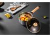 Stainless Steel Milk & Baby Food Pot with Thickened Base and Wooden Handle, Multi-functional Steamer Pot