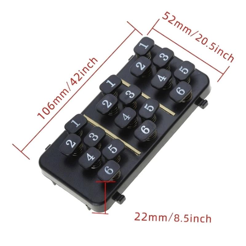 Guitar Chord Trainer with 18 Buttons Folk Guitar Chords Practice Assist Tool Learning System Assist for Adults Children