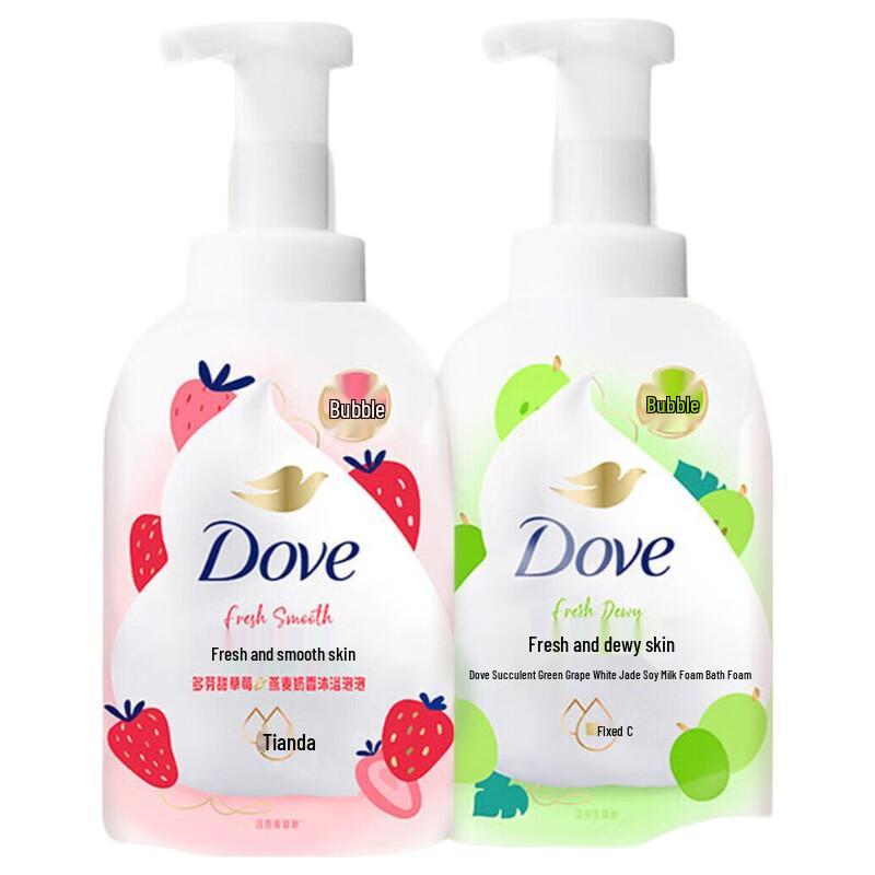 Dove Fruit Milk Moisturizing Bath Foam Duo