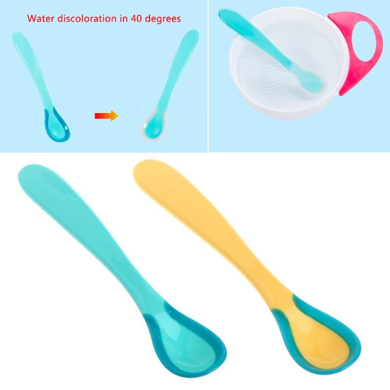 Temperature Heat Sensing Baby Spoon Safety Infant Newborn Feeding Tool Baby Care