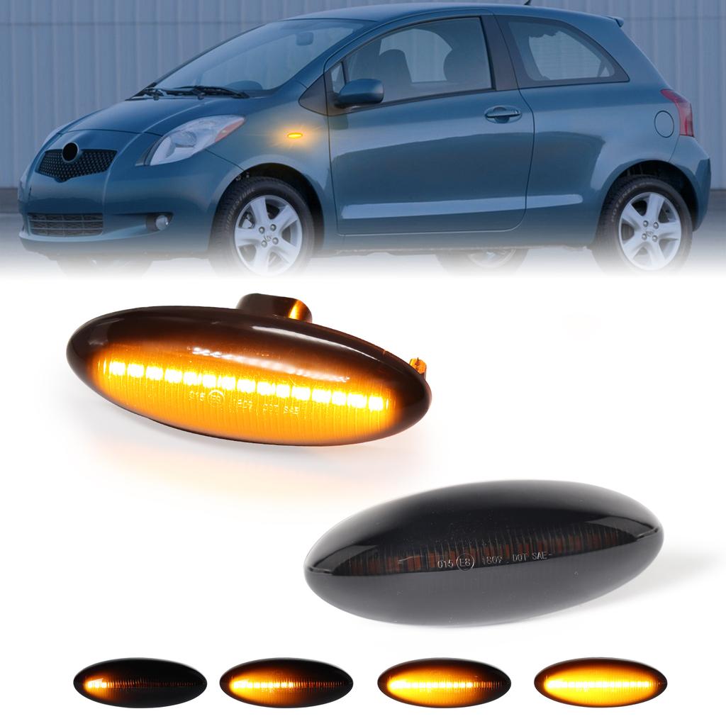 Dynamic Side Marker Turn Signal LAMP for Toyota Yaris Corolla Auris RAV4 ACA3 EMark Sequential Fender Blinker Indicator Lights