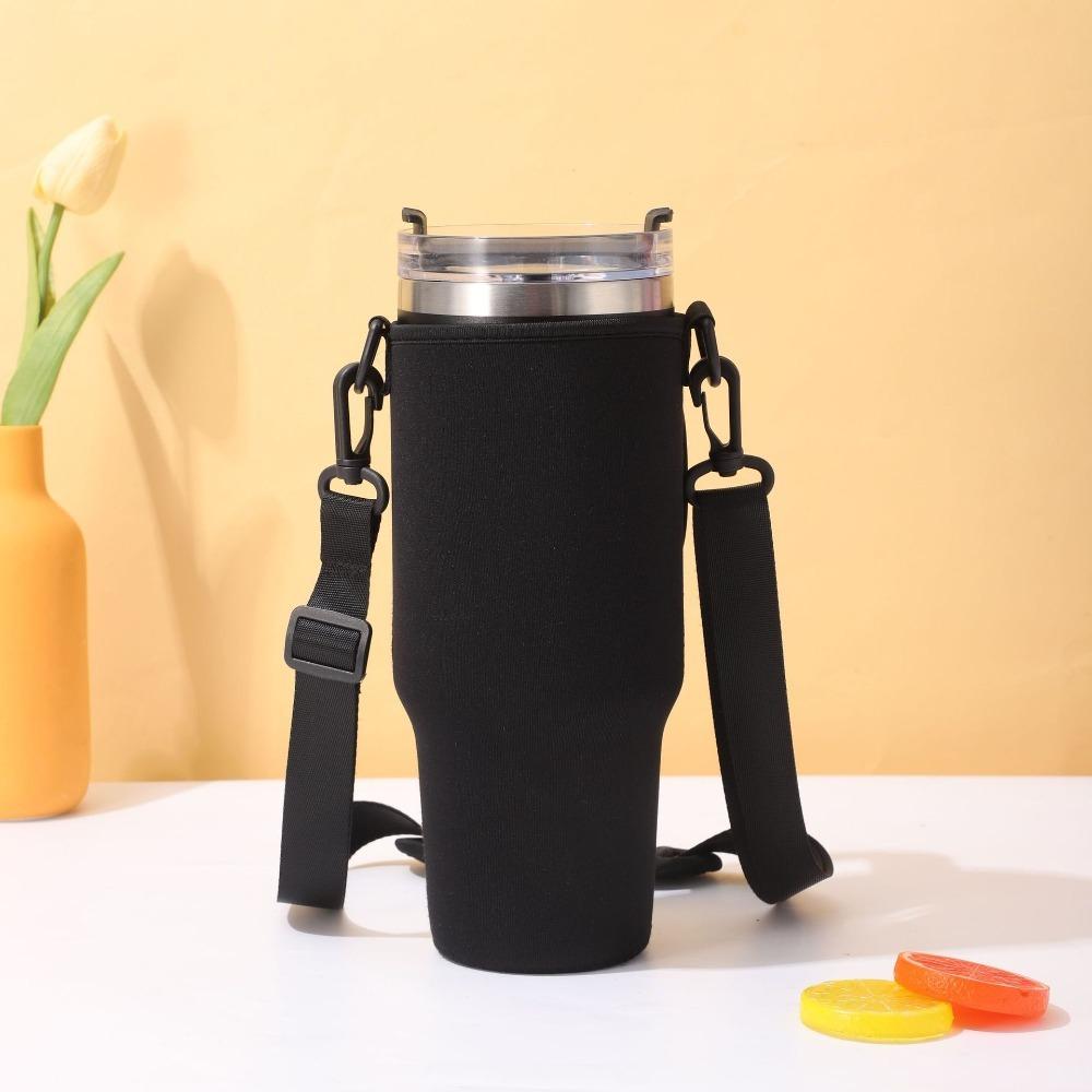 

Портативный изолированный держатель для кружки, прочная сумка для хранения, сумка для бутылки с водой, чехол для чашки с ручкой на 40 унций 01