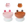 Cute Pet High Foot Bowl Creative Pet Drinking Feeder Dog Food Feeding Basin  Neck Protection