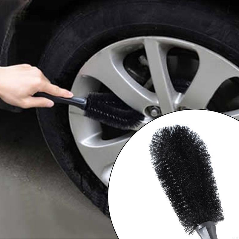 2025 New PremiumsMicrofiber Wheel Tire Cleaning Brush Non-slip Easy-Clean Handle for Car