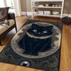 Majestic Black Cat Rug for Cozy Living Spaces - Intricate Design, Soft Fabric, Ideal for Pet Owners | Animal Themed Decor