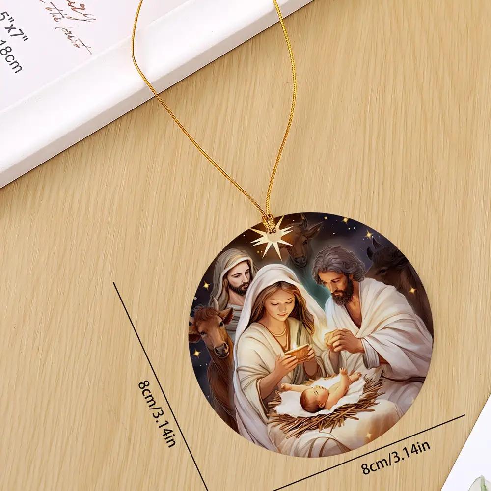 2D Flat Acrylic Christmas Decorations, Suitable for Indoor and Outdoor Decoration - No Batteries/electricity Required, P