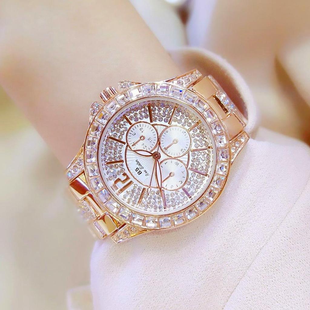 Women Watches Quartz Diamond Luxury Watch Fashion Top Brand Wristwatch Fashion Watch Ladies Crystal Jewelry Rose Gold Watch