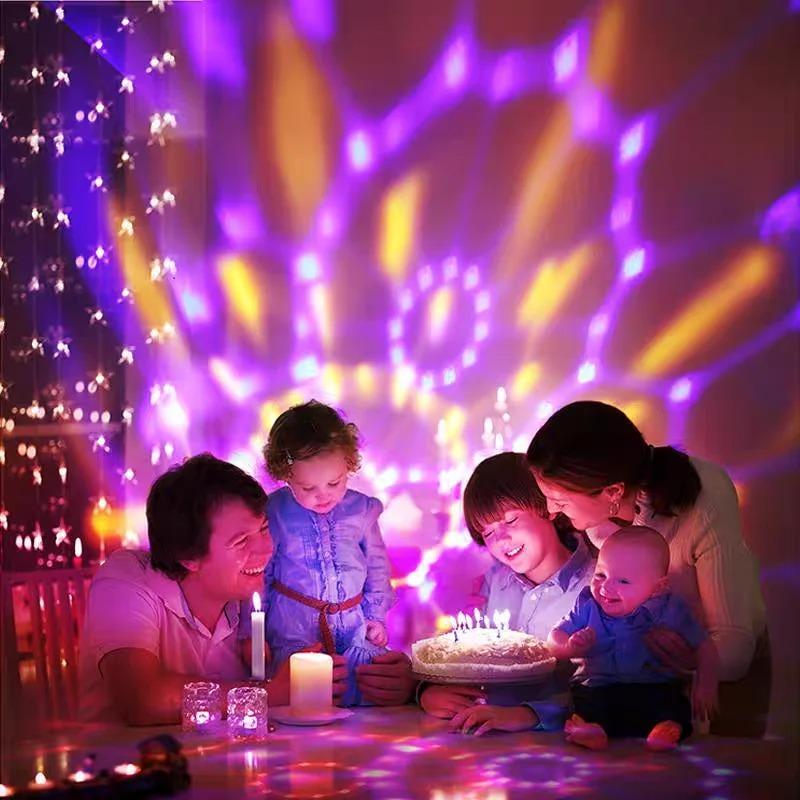 5V USB Powered RGB LED Stage Disco DJ Light Magic Dance Projector Atmosphere ShowLamp for Car Christmas Gift KTV Party Club