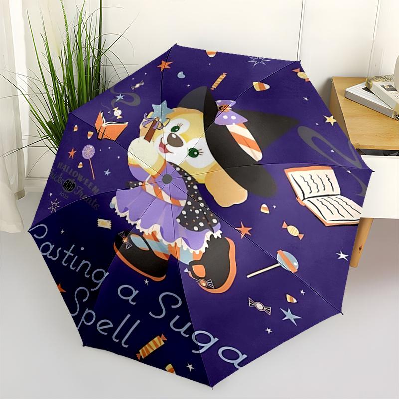 

1pc CookieAnn Casting a Sugar Spell Automatic Opening and Closing Umbrella - Lightweight 3-Fold Design, Suitable for Fans, Travel, Daily Use