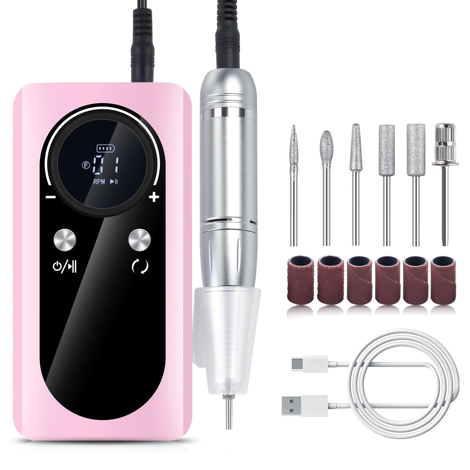 45000RPM Nail Drill with Nail Drill Bits Low Noise Electric Nail Drill Machine
