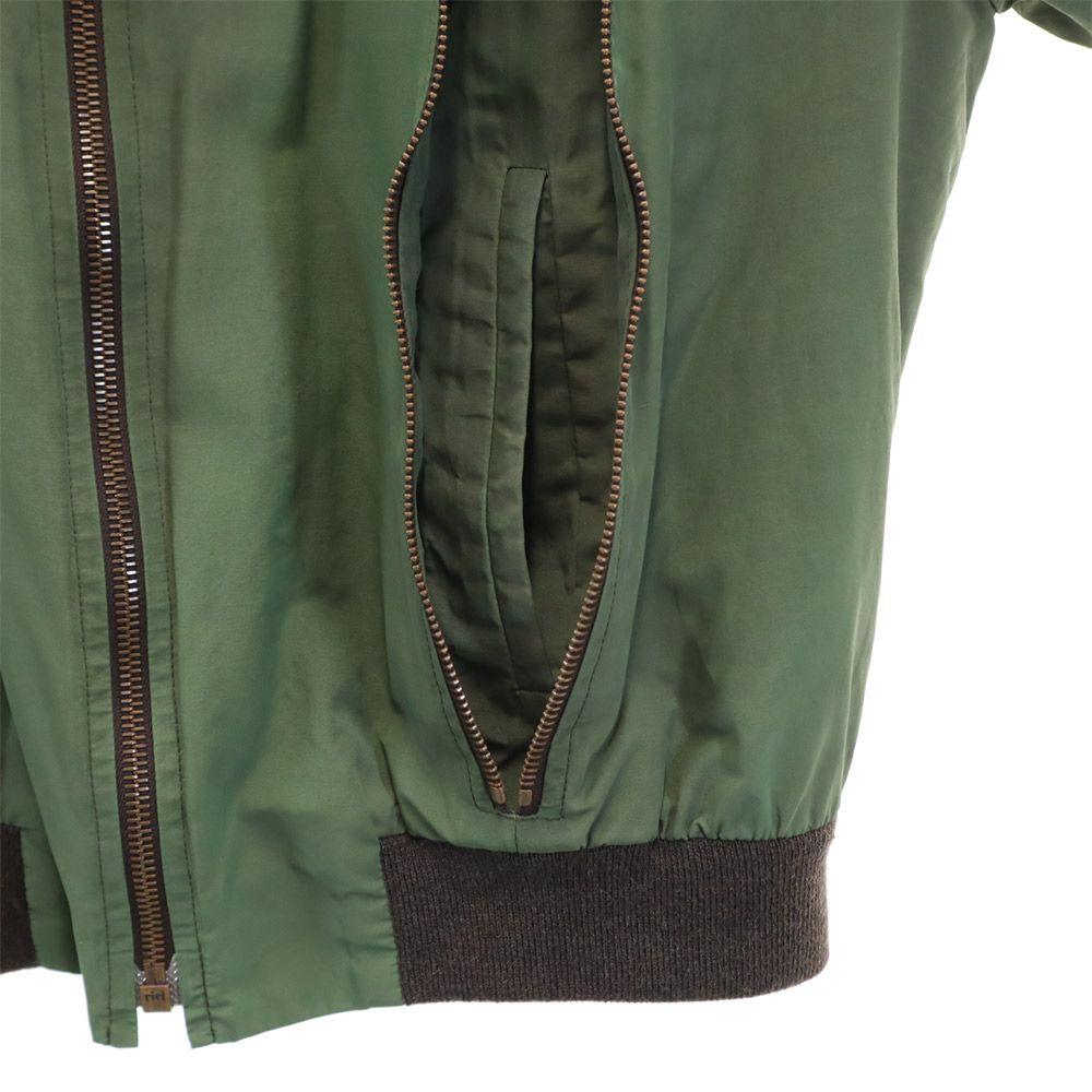 CELINE Made in France Mink fur collar Batting jacket 38 green Women Used