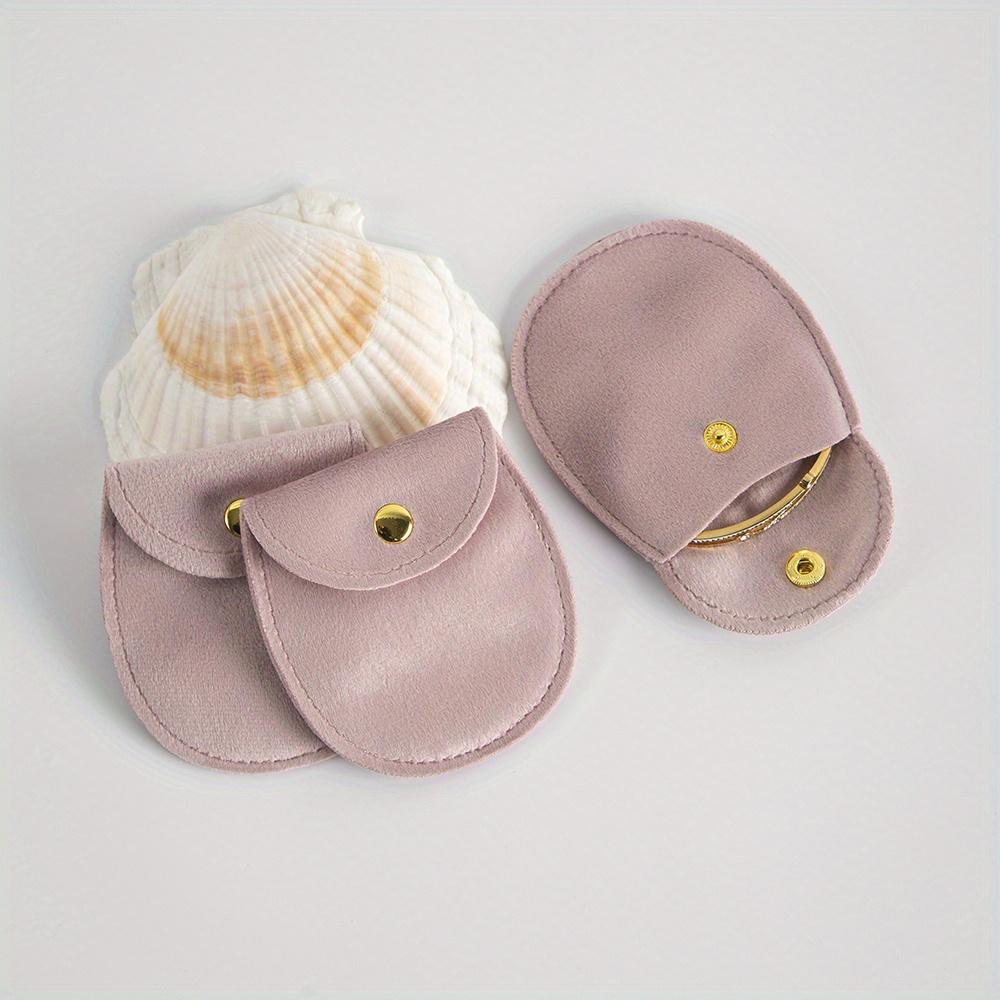 Portable Bracelet Necklace Bag Wedding Party Gift Shock-proof Press Button Velvet Design Jewelry Box Earrings Ring Bag