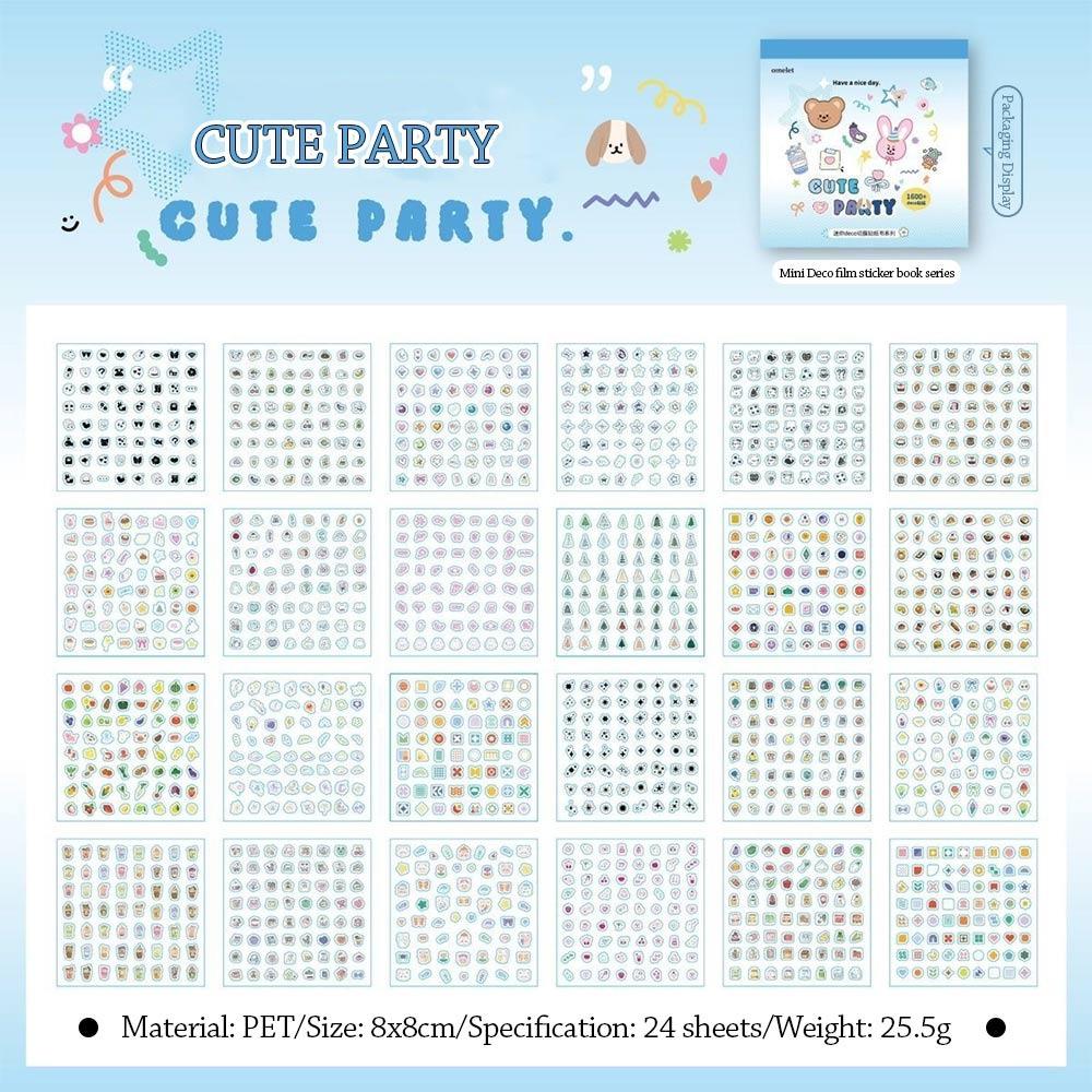 

24Pcs/Set Self Adhesive Cup Stickers Soft Embossed Cartoon Stickers for Nail Art Decoration синий