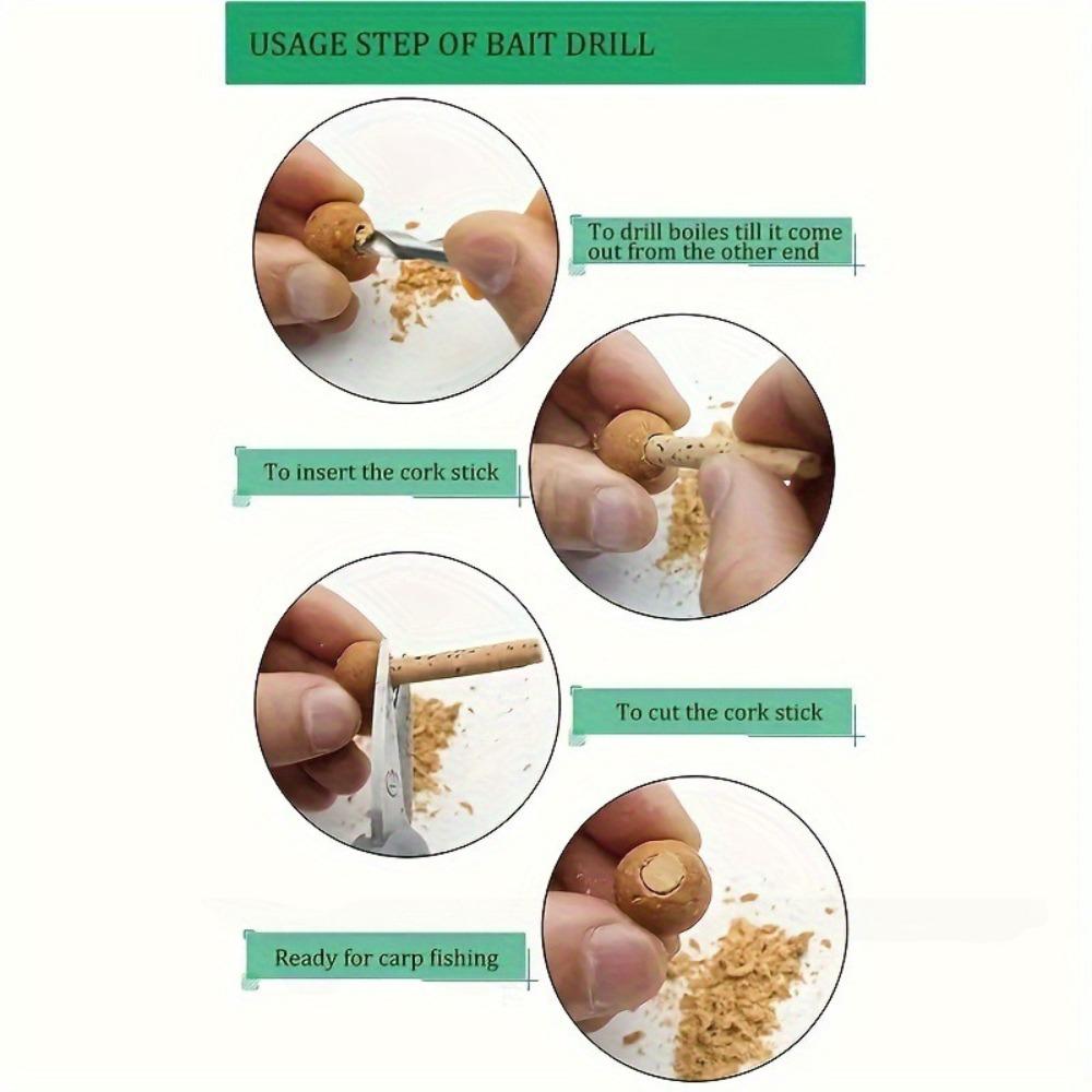 2025 Accessories Bait Drill Boillies Chod Hair Micro Bait Stopper Equipment Material Carp Fishing Lure Fishing Tackle