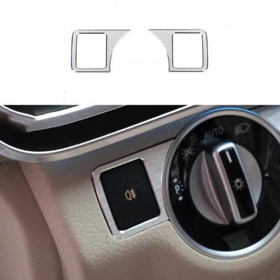 For Benz G-Class Headlight Switch Control Silver Aluminum Cover Trim 2004-2018