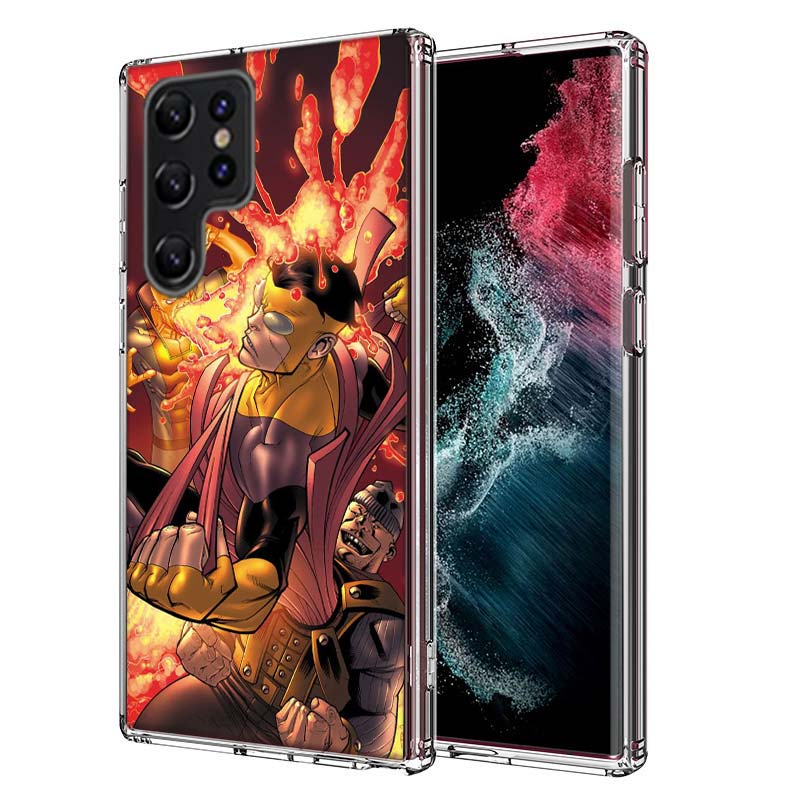 Cartoon Invincible Capa Phone Case For Samsung S26 Ultra S25 Edge Galaxy S23 S21 S20 S24 FE S22 S10 Plus Cover Clear TPU Shell C
