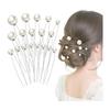 18pcs Pearl Hair Pins U-Shaped Hair Accessories, Pearl Diameter 8-15mm, for Weddings, Graduations, Ceremonies, Bridal, Kimono, Photoshoots, Daily