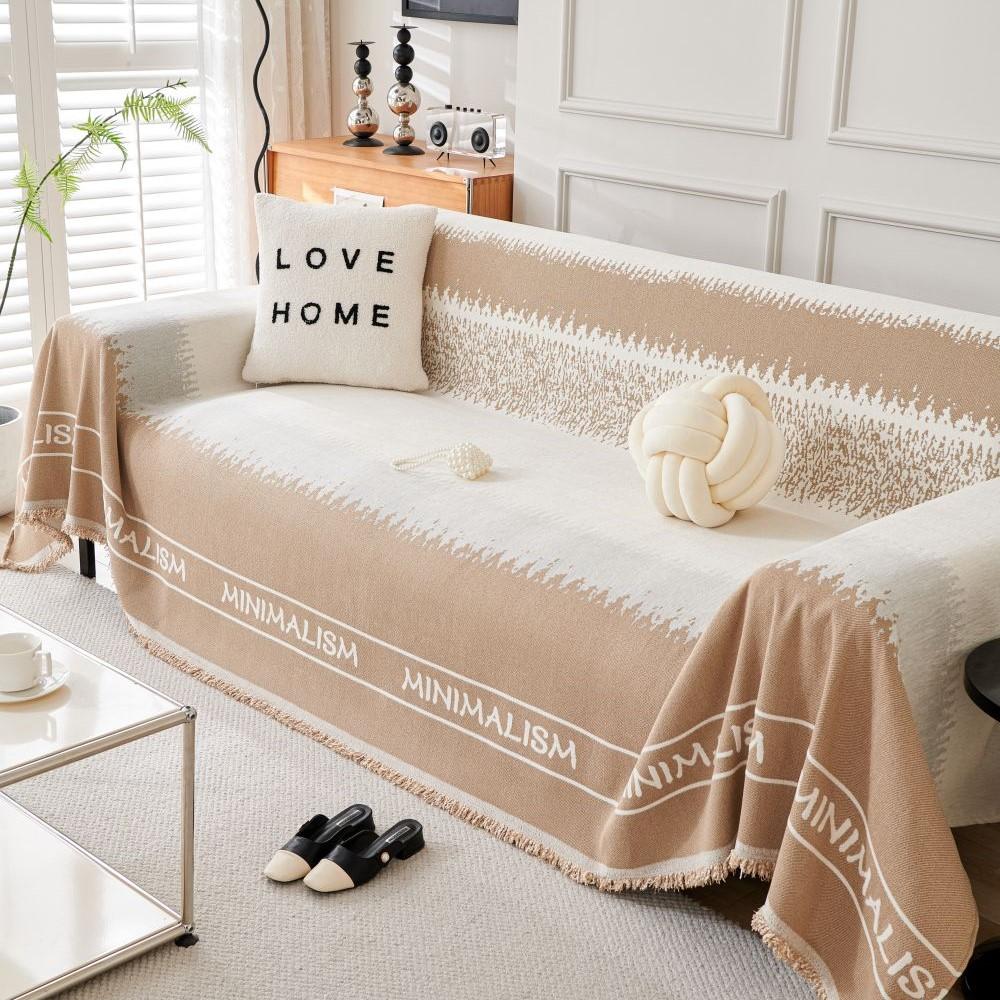 Moderne Luxus-Sofa-Überwurf mit Farbblock-Muster, weicher Bezug, Camping-Picknick-Matte, Überwurfdecken für das Wohnzimmer