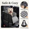 Transporteur pour Animaux Siège Auto pour Petits Chiens et Chats Siège Rehausseur Portable pour Voiture avec Coussin Doux Sangle de Sécurité Lit de Voyage pour Animaux