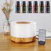Smart Aromatherapy Kit for Home/Bedroom  500ML Diffuser with Humidifying Function, Remote Control & Mood Lighting (Includes 6 Th