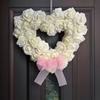 Silk Rose Flower Wreath for Home Wedding Door Decoration Heart Shaped Garlands