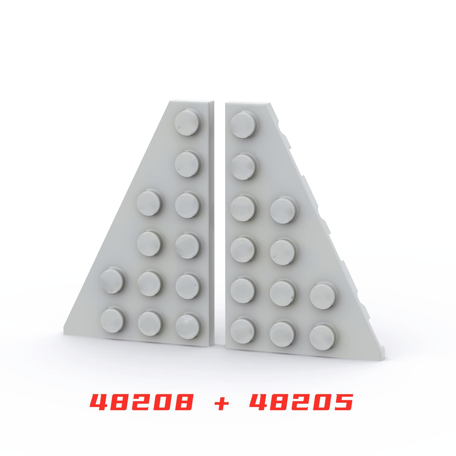 

Свинья Радуга Детали MOC 48208 48205 Пластина-клин 6 x 4 Левая и Правая Строительные блоки DIY Совместимые Собирает Высокотехнологичные Игрушки светло-серый