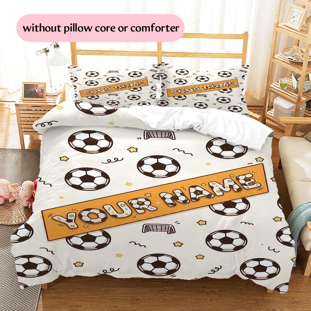 Custom Name,Vintage Sports Pattern Series Pattern Bedding Home Decoration Birthday Gift ( 1 duvet cover + 2 pillowcase, without core),fan merchandise.