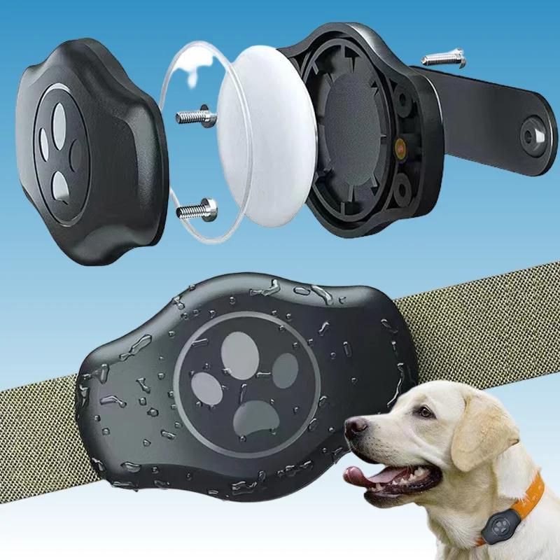 AiQUE IPX8 Waterproof Airtag Protective Shell Pet Anti-Lost Cat/Dog Holder Collar GPS Locator Tracker Case Pet Supplies Air Tag
