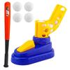 Children's Baseball Toy Set with Pedal Launcher and Telescopic Bat for Indoor/Outdoor Parent-Child Sports