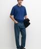 Masimodutti 100% Cotton V-Neck Knit Polo Shirt