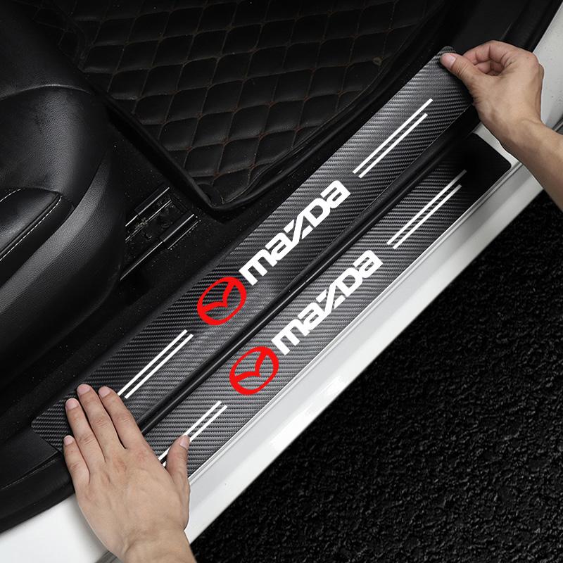 5Pcs Car Door Sticker Threshold Anti Scratch Decal Accessories For Mazda 2 6 3 CX5 CX80 CX70 CX90 MX30 CX60 CX50 CX30 BT50 e-TPV