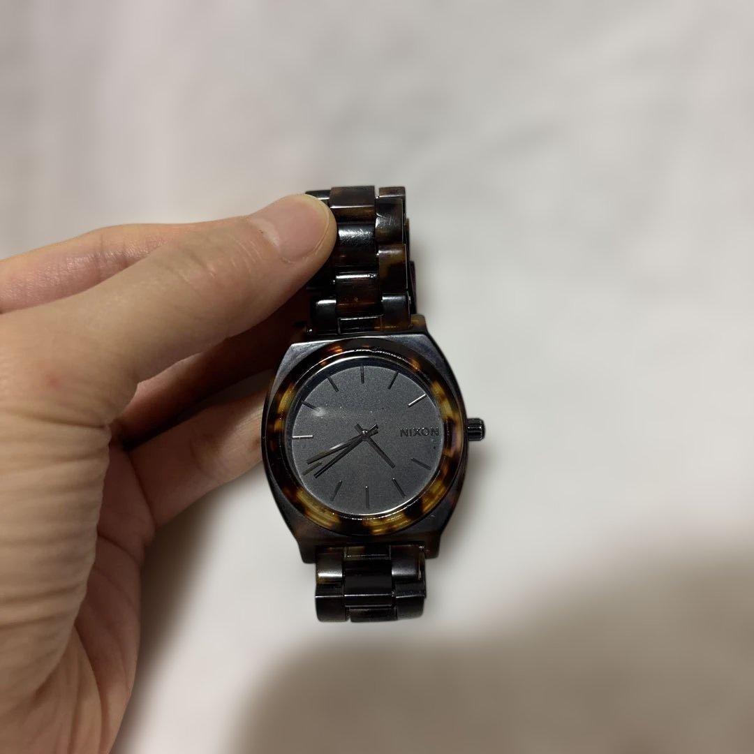 Used NIXON Tortoiseshell Watch Analog Quartz