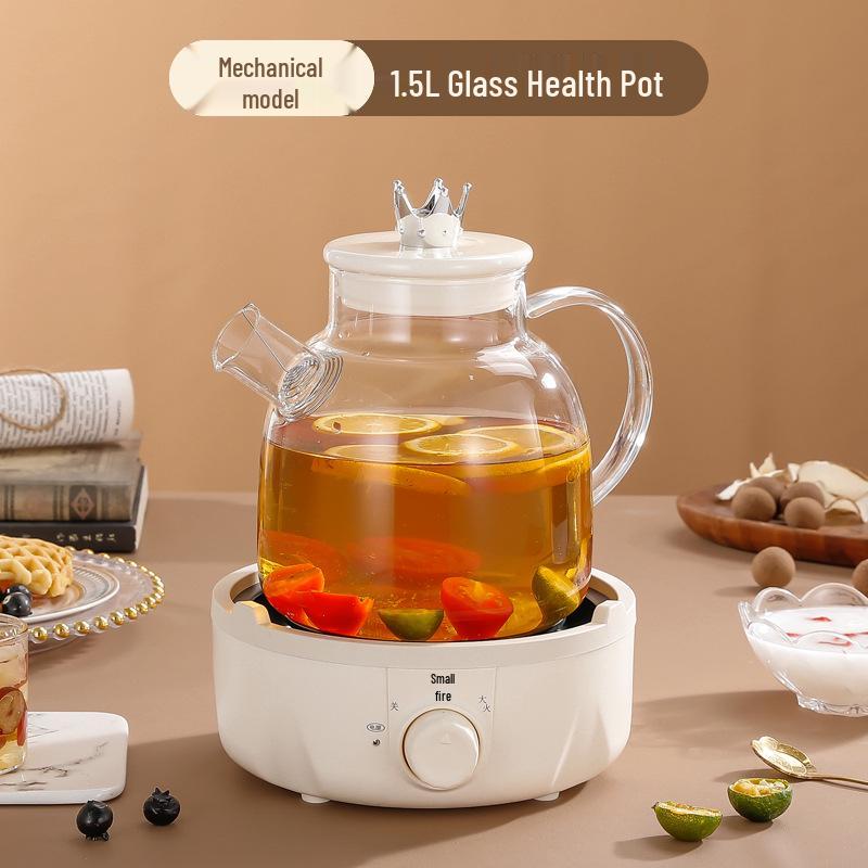 Multifunctional Automatic Glass Flower Tea Pot for Home or Office