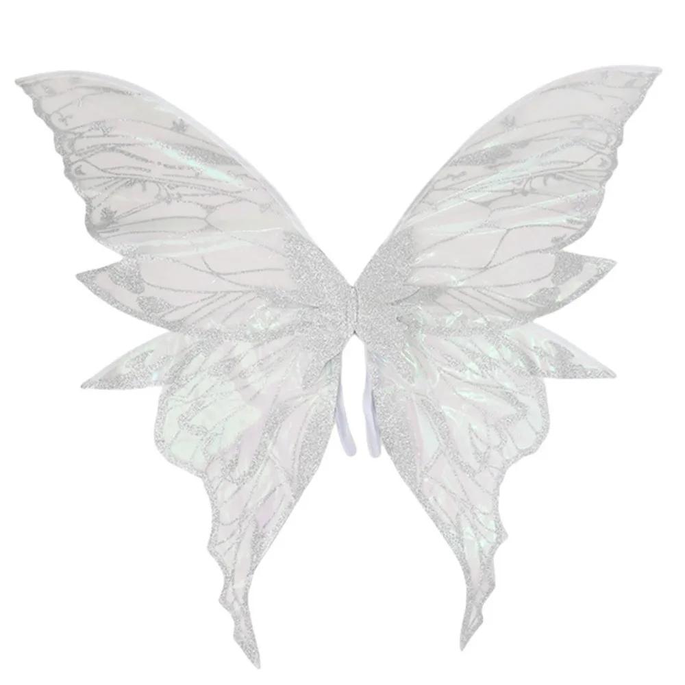 

Fantasy Lightweight Fairy Wings Colorful Durable Sparkling Angel Wings Sparkling Dress Up Wings for Women Girls білий