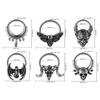 Set of 2 Septum Rings Hoop with Animal Theme Nose and Ear Piercing Jewelry Eye Catching Nose Rings Body Accessories
