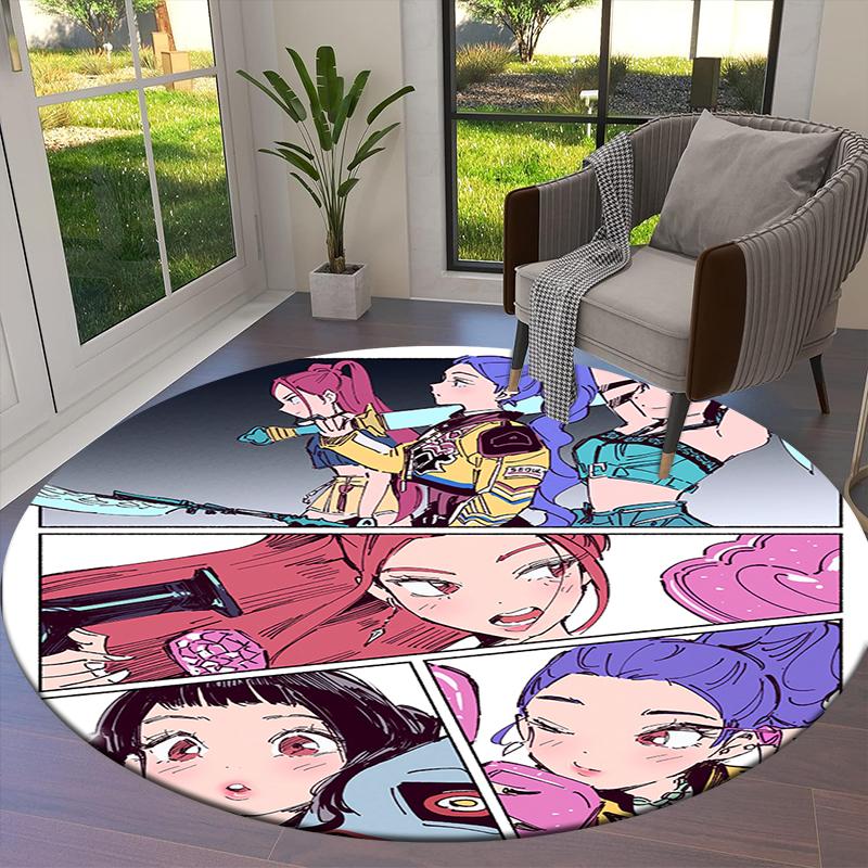 Hunter Cartoon Round Area Rug,Carpet Rug for Living Room Bedroom Sofa Playroom Decor,Non-slip Floor Mat Q0021
