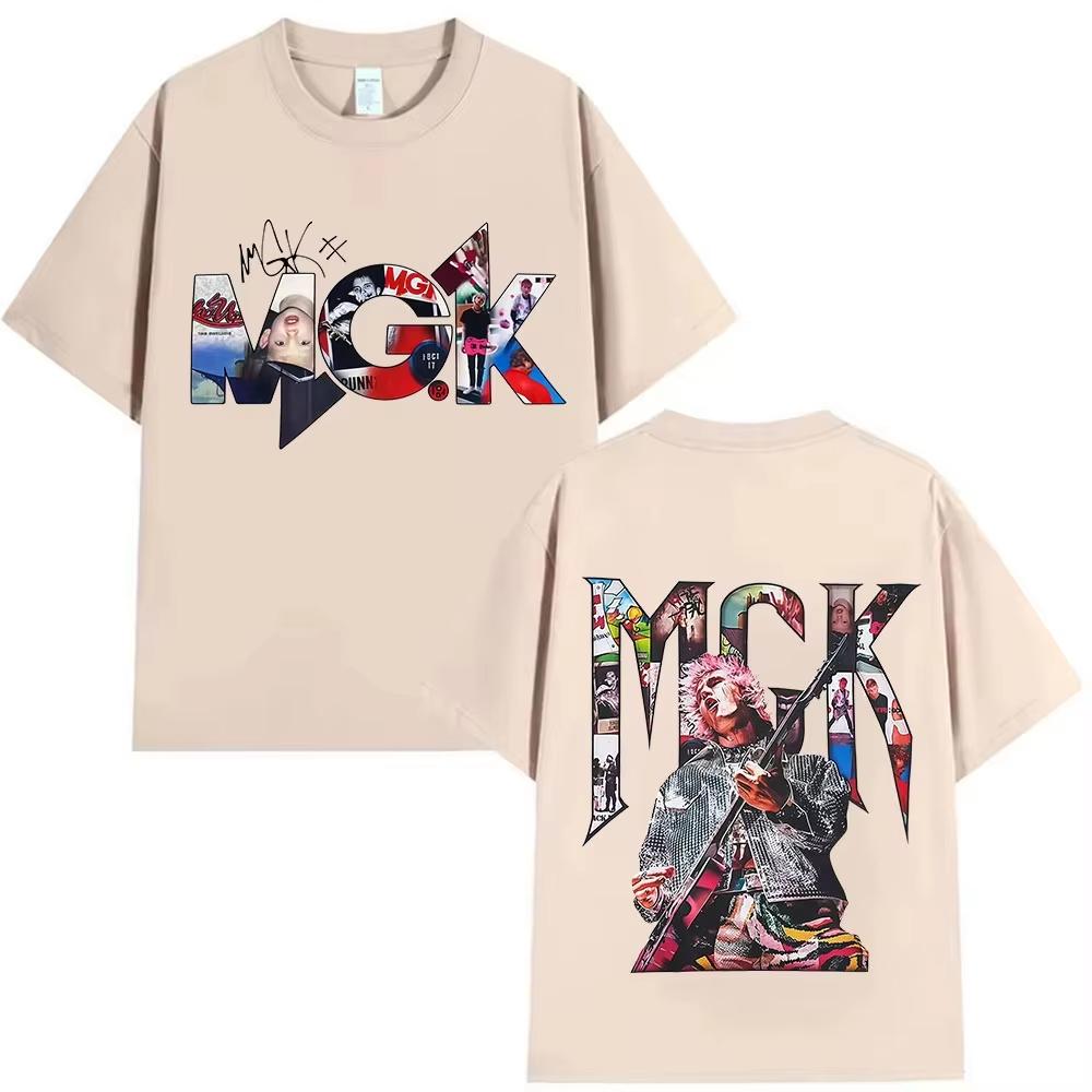 Rapper Machine Gun Kelly Tour Graphic T Shirt Mans Clothing Fans Gift Cotton T Shirts Hip Hop Gothic summer Short Sleeve Top