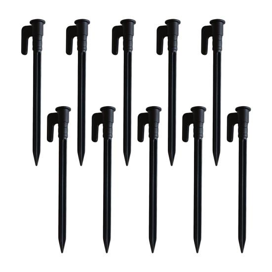 

10 шт. колышек для палатки для кемпинга, прочный многофункциональный, для использования на открытом воздухе, в саду, дворе, патио, газоне, брезентовый навес, ветрозащитный колышек для палатки 10pcs