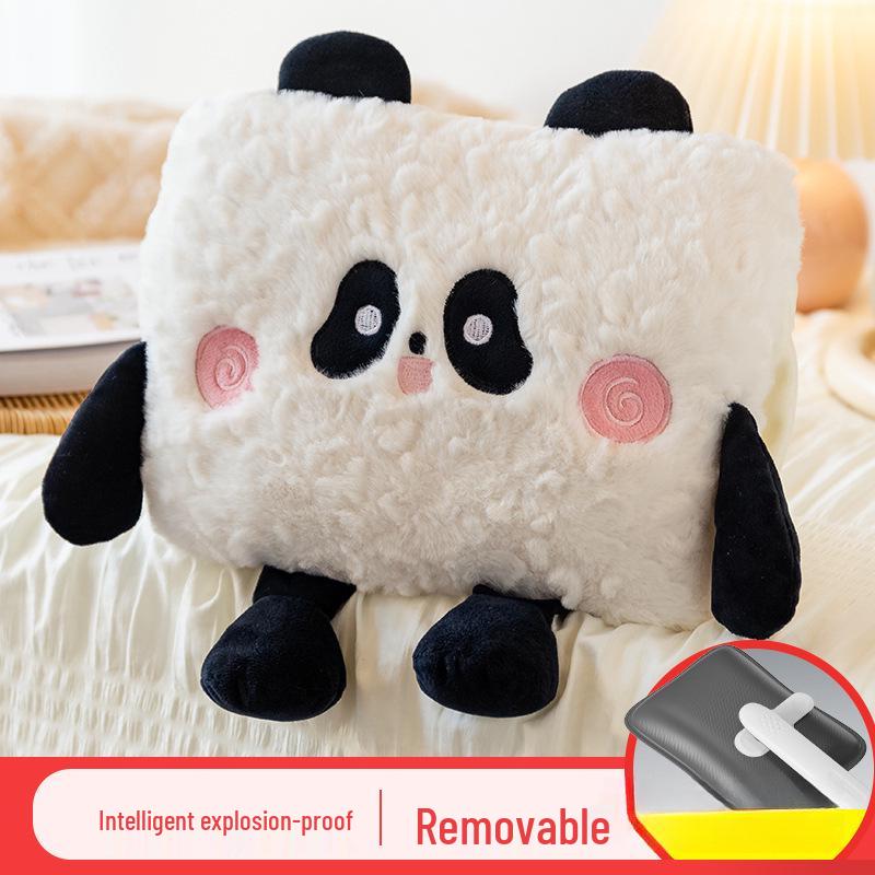 Rechargeable Plush Hot Water Bottle Hand Warmer - Cute Explosion-Proof Design for Baby Girls, Winter Use.