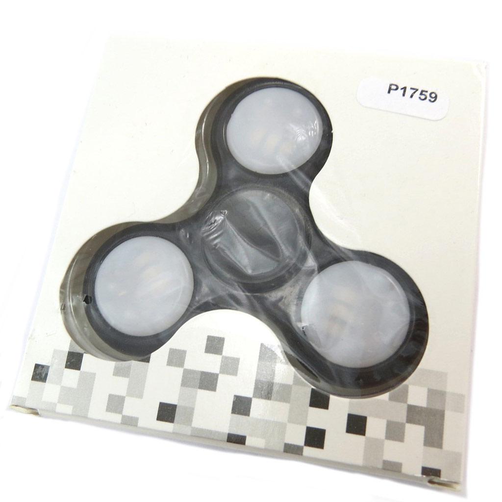 Les Trésors De Lily [P1759] - Handspinner led 'Les Lumineux' noir - 7 cm
