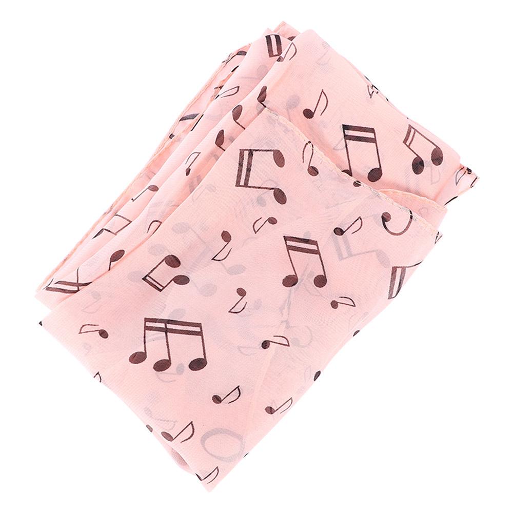 New Fashion Shawl Wrap Korean Style Women Scarf Music Note Printed Lady Chiffon Silk Scarf 4 Colors
