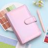 Colorful A6 PU Leather Macaron Budget & Account Book - Multi-functional Cash Diary & Storage Planner