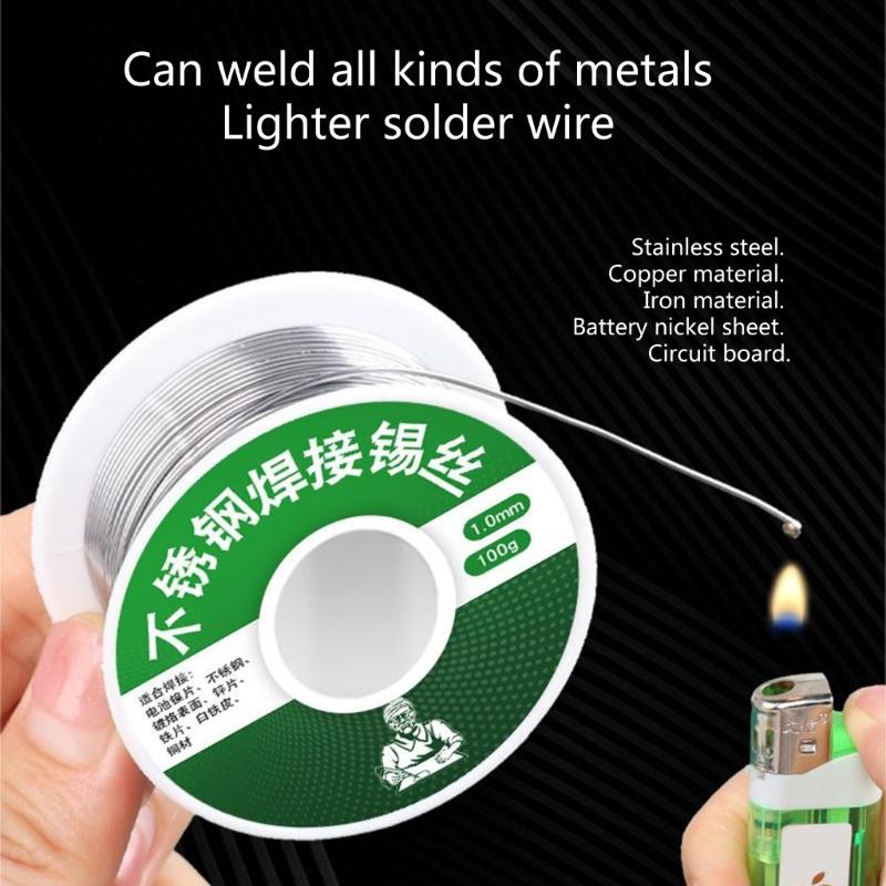 Solder Wire Tin Lighter Soldering Low Melting 1.0mm Rosin Core Flux 2.0% 20g/50g/100g