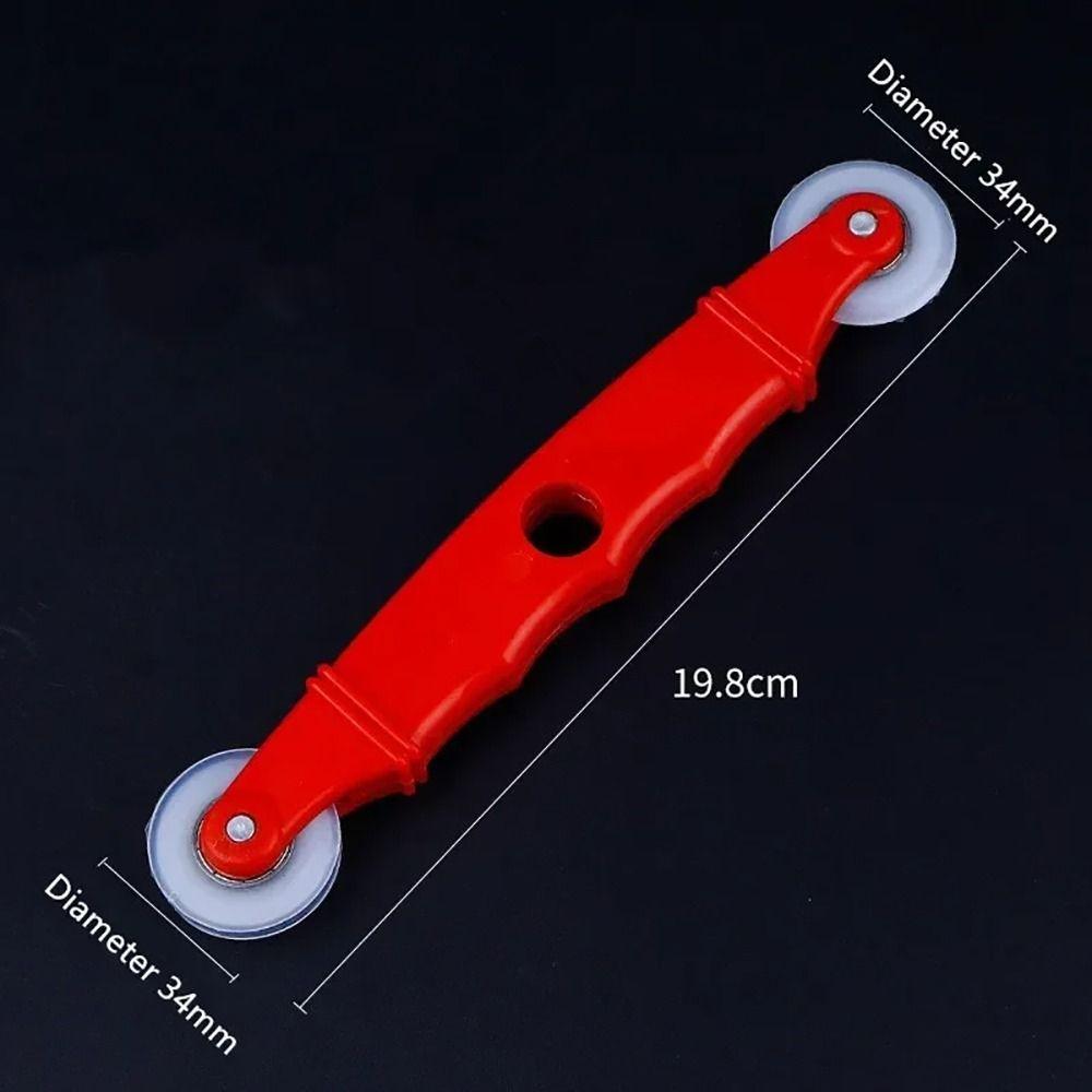 1Pcs Hand Crank Nylon Screen Rolling Tool Double Head Red Screen Spline Repair Roller Plastic Hand Spline Roller