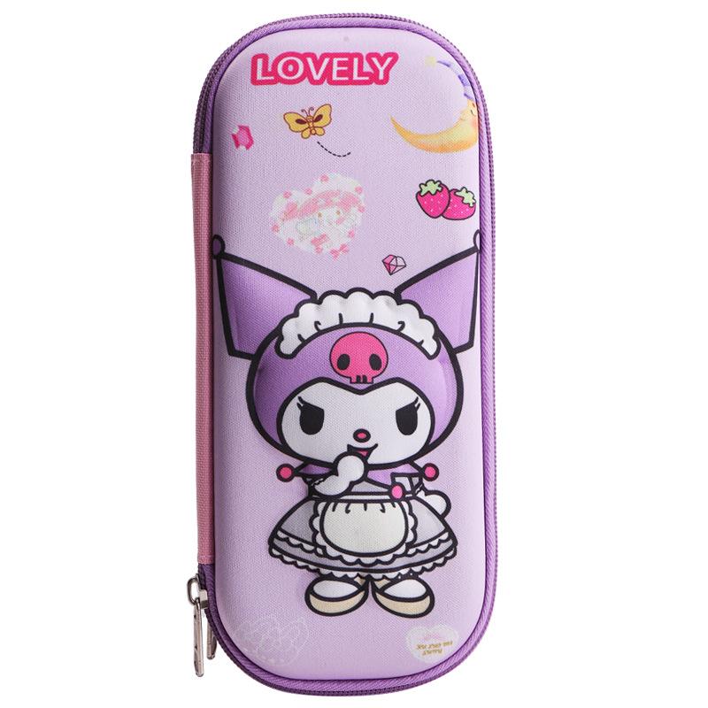 3D Cartoon Double-Layer Pencil Case for Kids - Large Capacity Zipper Bag for Boys and Girls