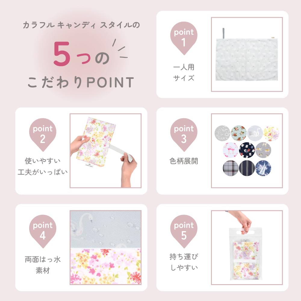 LAURA ASHLEY Leisure and Lightweight For For 1 For Sports Field For Colorful Candy NM403100 Sheet, Water-Repellent Type, Swans, Water-Repellent,