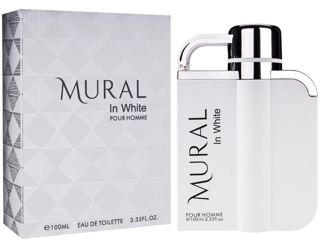 In White Mural Toilet Water